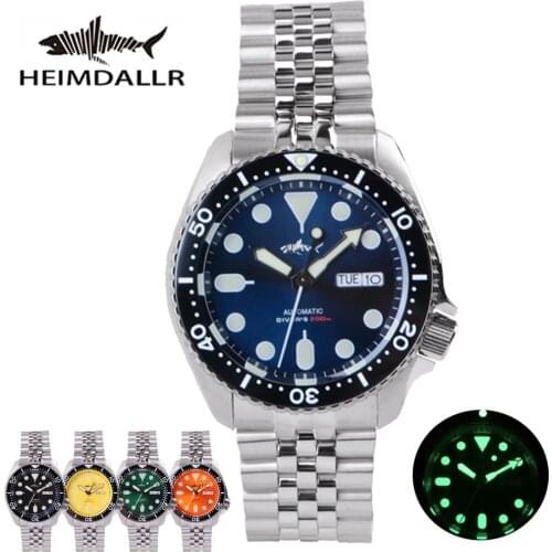 HEIMDALLR Sharkey Skx007 Watch Men Skx 007 Ceramic Bezel 200M Water Resistance NH36 Automatic Movement Mechanical Watches Dive
