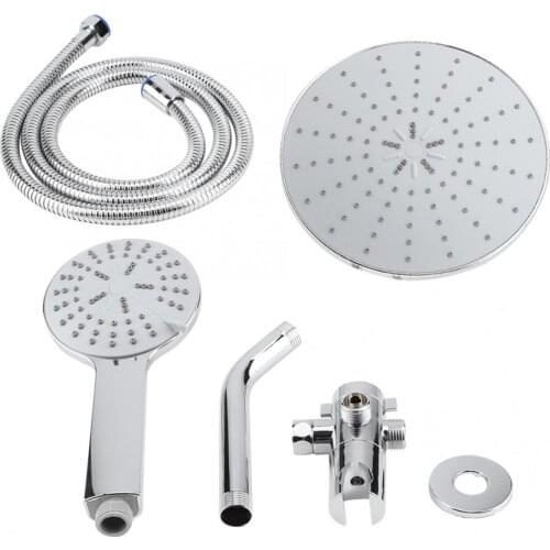 Shower Combo bathroom faucet set Chrome Plate High Pressure 3 Way Multi Setting Rainfall Style Dual Handheld