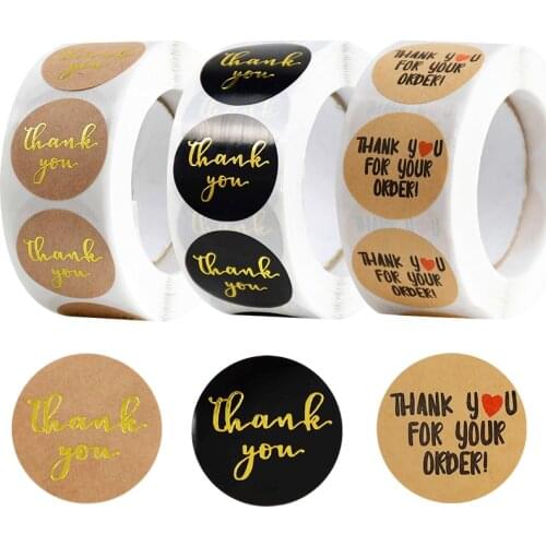 500pcs/roll Thank You Gift Sticker Handmade Stationery Scrapbook Seal Lable Sticker Festival Party Gift Wrapping Decoration