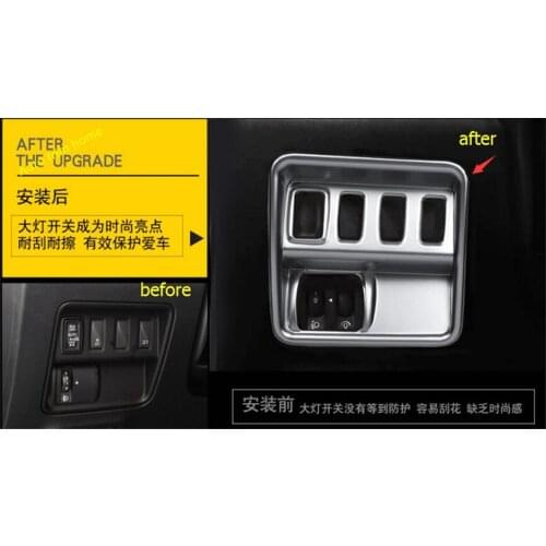 Lapetus Head Lights Lamps Switch Button Panel Cover Trim 1 Piece Fit For Renault Koleos 2017 - 2020 ABS / Auto Accessories