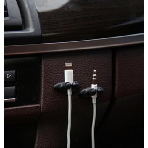 2020 New 8PCS Mini Adhesive Car Charger Line Clasp Clamp Headphone/USB Cable Car Clip Automobile Interior Accessories