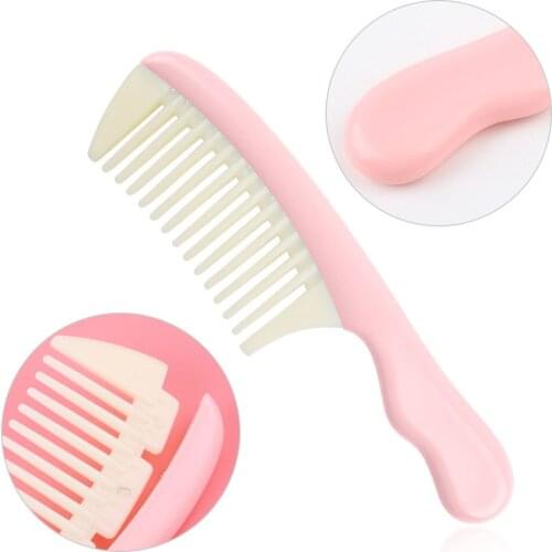 Plastic Fine-toothed Flat Comb Customized LOGO Double-color Comb Wide-toothed Comb Makeup