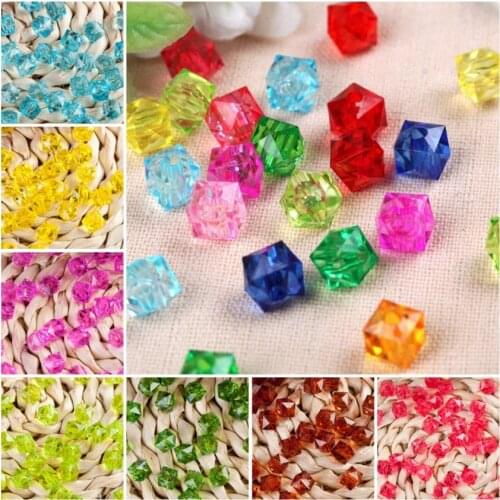 10mm Mixed Transparent Square Acrylic Loose Spacer Beads For Jewelry Making Handmade Diy Necklace Bracelet