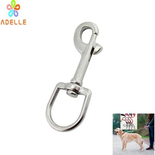 5pieces 100% Stainless steel Oval Eye Swivel Bolt Snap hook clip Spring Pet Tents Leash Key Ring Diving Free shipping 6 sizes