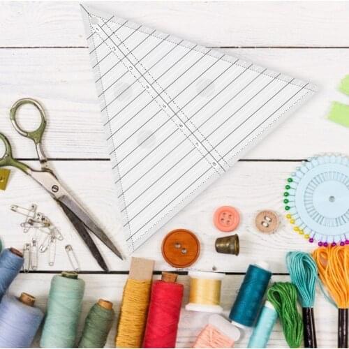 Grids 60 Degree Equilateral Triangle Quilting Ruler Template DIY Sewing Craft Tool
