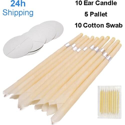 25 Pcs Coning Beewax Natural Ear Candle Ear Health Care Ear Treatment Wax Removal Earwax Cleaner Indiana Candling