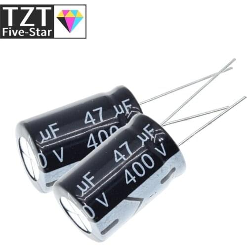 TZT 10pcs 400V 47UF electrolytic capacitor 47UF 400V 105C 16x25mm