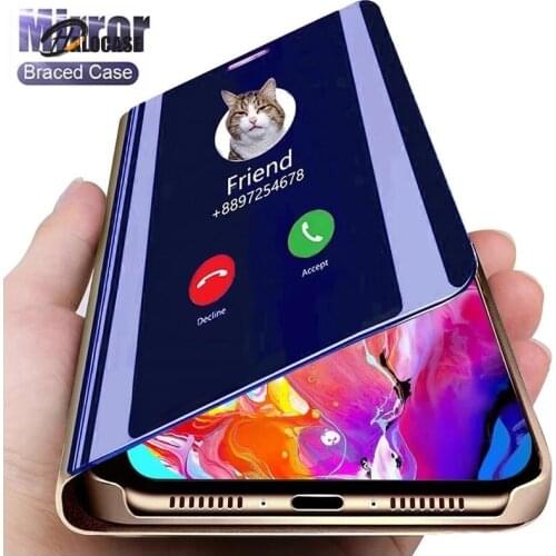Smart Mirror Flip Case For Mi Xiaomi Redmi Note 9 9S Pro 8 8T 7 10X 8A 7A 4X K20 K30 Pro 9A 9C 5G 4G Phone Cover Funda