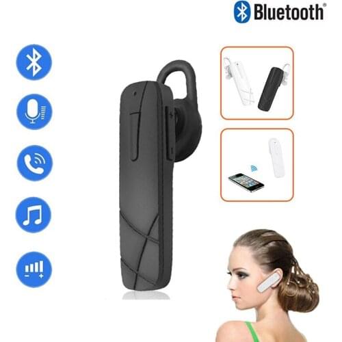 Universal Bluetooth Stereo Earphone Bluetooth Headphone With Mic Handfree Earhook Headset For IOS Android Mini Size Light Weight