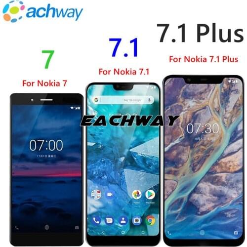 For Nokia 7.1 LCD Display Touch Screen Digitizer Assembly X7 8.1 For Nokia 7.1 Plus LCD For Nokia 7 Screen Replacement TA-1085