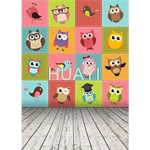 5x7ft combo cartoon animalcolourful backdrop art printed background white wood floor backdrops