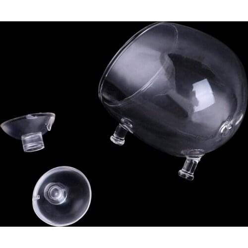 Aquarium Landscape CO2 Glass Bubble Water Red Worms Grass Food Cup Fish Feeder N58A