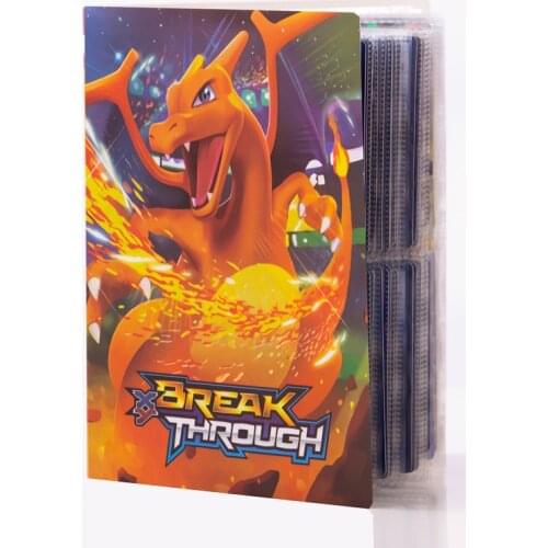 240 Pcs Holder Album Pokemon Map Toy Collections Pokemon Cards Coloring Binder Album Book Top Loaded List Toy Gift for Children