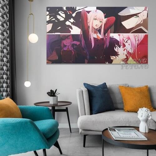 Zero Two Darling in the FranXX Anime Poster Framed Canvas Painting Wall Art Decor Room Study Home Decoration Prints