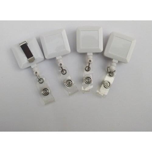 Free shipping 1000pcs/lot customized logo badge reel; promotional retractable plastic badge holder; belt clip BR21