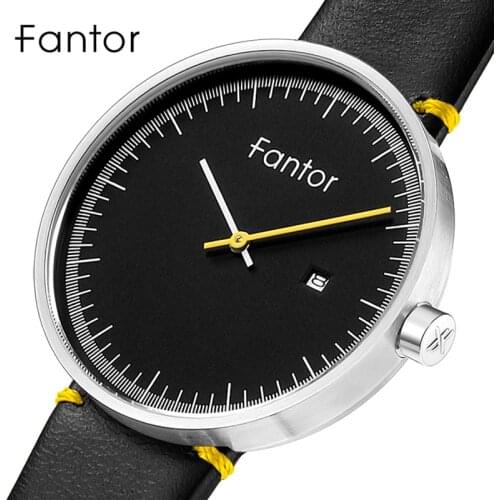 Fantor Ultra Thin Men Watch Minimalist Top Brand Leather Watch Man Casual Simple Date Male Quartz Watches Fashion Wristwatch