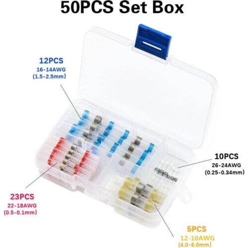 Dropship 50/250/300pcs Heat Shrink Butt Connectors Solder Seal Wire Automotive Insulated Waterproof Electrical Terminals