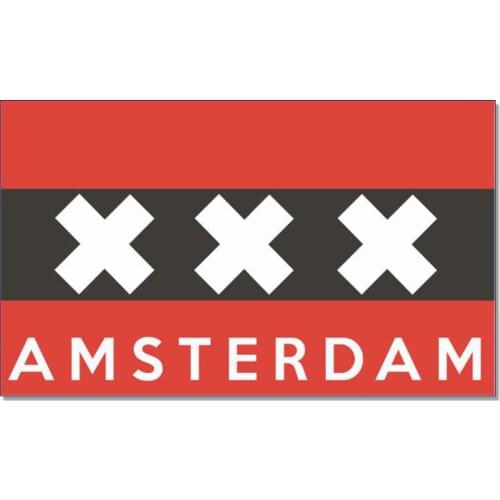 Netherlands Amsterdam City Flag 150X90CM banner 3x5 FT 100D Polyester brass grommets custom printed flag