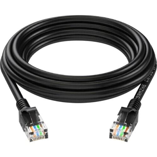 Flexible Ethernet LAN Network Patch Lead Cable Black RJ45 CAT-5 Cord Wire Flexible Anti-interference Extension Cord For PC Route