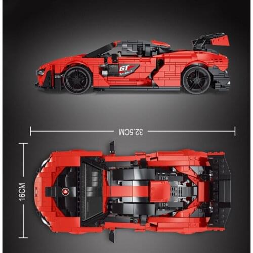 Racing Sports Car Senna 1182PCS Techni Creativity Idea Technology MOC Building Blocks Brick Model Toy Gift MOULDKING