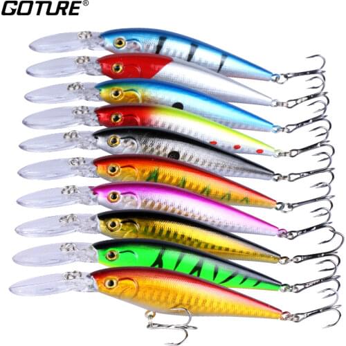 Goture Minnow Trolling Fishing Lure 11.5cm 10g Wobblers for Pike Carp Artificial Bait Hard Fishing Lures Accessories Pesca Isca