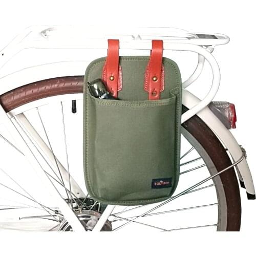 Tourbon Canvas Bicycle U-lock Storage Case Pouch Bike Saddle Bag Bike Accessories Waterproof