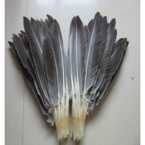 Perfect! hot 500pcs/lot 12-14inches / 30-35cm Natural wild turkey tail feathers crafts for Christmas wedding Decoration