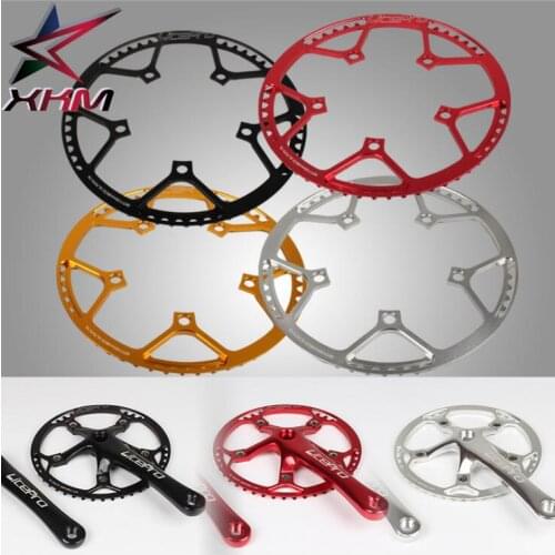 Litepro Single speed 130BCD Folding bike Crankset BMX Chainwheel 45T/47T/53T/56T/58T AL7075 chain wheel 170mm Crank chain ring