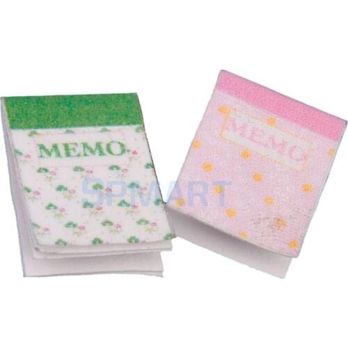 1/12 Scale Dollhouse Miniature Notebook Notepads Memo Pads Study Room Accessories