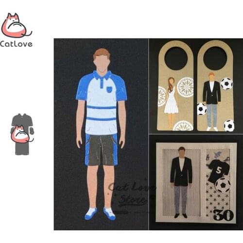 Mens Sports Short Sleeve Metal Cutting Dies Scrapbooking Stencil Die Cuts Card Making DIY Craft Embossing New Dies For 2019