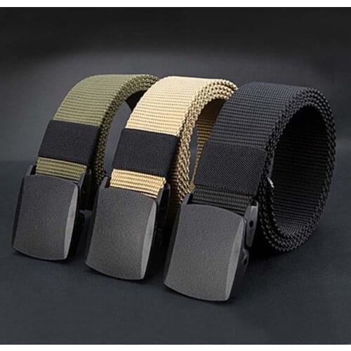 Men�s Cool Canvas Fabric Webbing Durable Outdoor Camping Tactical Waist Belt