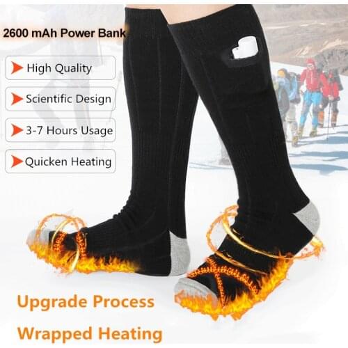 Heating Sock Three Modes Elastic Comfortable Electric Warm Sock Set Rechargeable Battery Foot Winter Warmer Thermal 4000 mAh