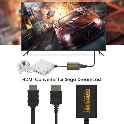 High Definition HDMI-compatible Adapter Portable Carrying Dongle for Sega Dreamcast Display Modes NTSC 480i 480P PAL 576i