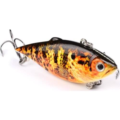 Fishing Lures Minnow VIB Lure 65mm 8g With 3d Eyes Artificial Plastic Bait Sinking Hard Lure For Bass Trout Walleye Carp Tackle