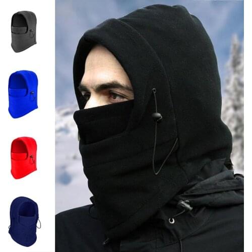 2021 Men Women Fleece Pink Full Face Neck Head Hat Sports Ski Snow Tactical Windproof Balaclava Winter Ski Cap Hat Cover