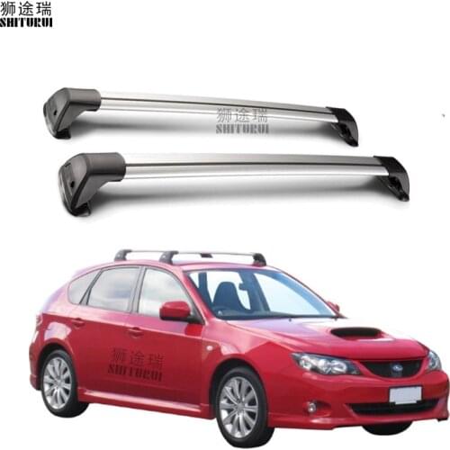 SHITURUI For SUBARU IMPREZA MK3 5 DOOR HATCH 2007 - 2012 (FIXED POINT) quiet truck roof bar car special aluminum alloy belt lock