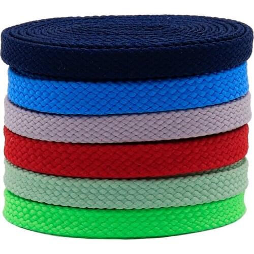 Weiou 7mm Flat Tubular Shoelace Styles Athletic Sports Sneakers Bootlace Multi Color Polyester Shoestring For Sneakers Boots