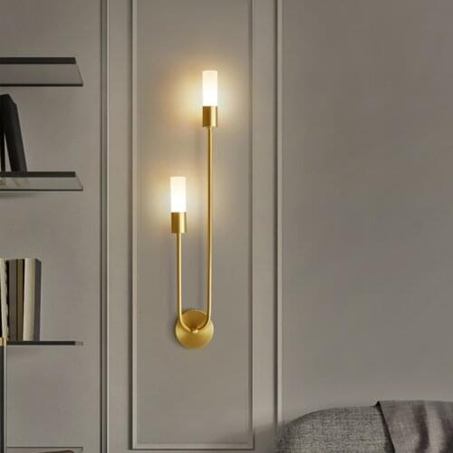 Modern Led Wall Lamp Gold Iron Wall Lamp For Living Room Bedroom Nordic Home Decor Light Night Bedside Lamp Bathroom Fixtures