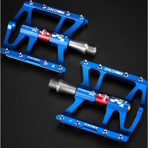 ROCKBROS CNC Aluminum Alloy Bike Pedals Road Mountain Bike Pedal Ultralight Skidproof 4 Bearings MTB Pedals BMX Bicycle Parts