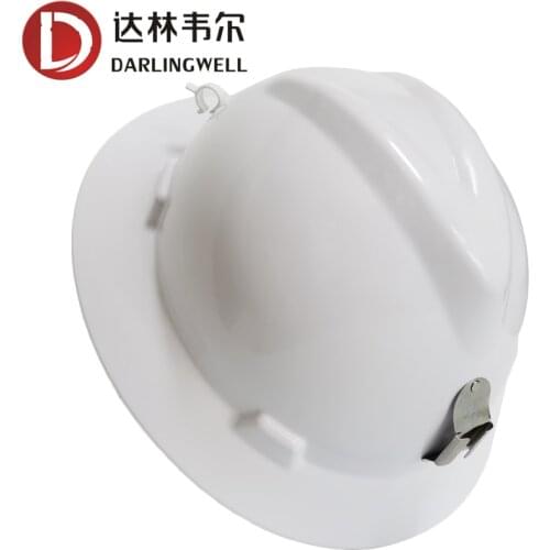 DARLINGWELL Full Brim Hard Hat With Lamp Bracket Working Safety Helmet Outdoor Construction Railway Mine Protection Work Cap