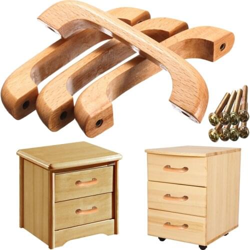 1Pcs 96mm Furniture Pull Knob Solid Wood Cabinet Handle Furniture Round Drawer Hardware Handles