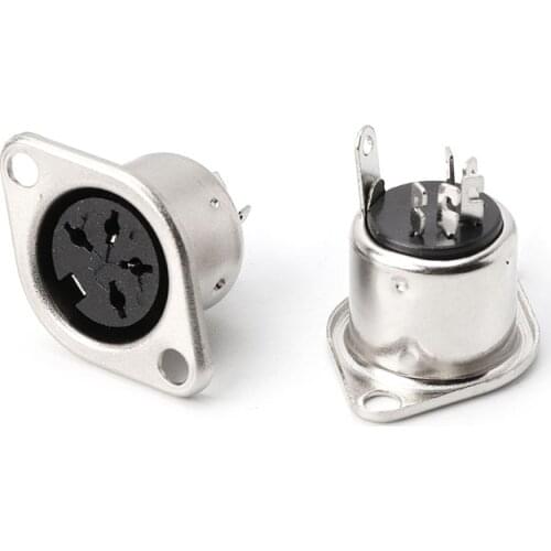 10PCS 3/4/5/6/7/8PIN Panel Mount Female Jack DIN Adapter MIDI Cable Connector