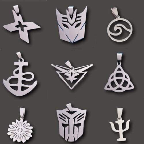 2pcs Ocean Wave/Anchor/Flower of Life/Holy Candlestick/Knots/Stainless Steel Necklace Pendants DIY Charms Jewelry Crafts Making