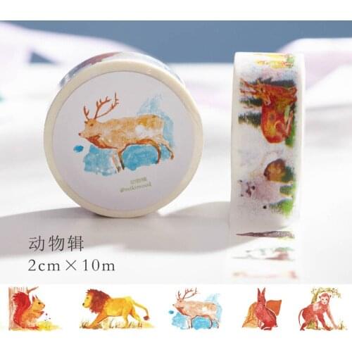 2cm*10m Animal Zoo washi tape DIY decorative scrapbooking masking tape adhesive tape label sticker stationery High Qaulity