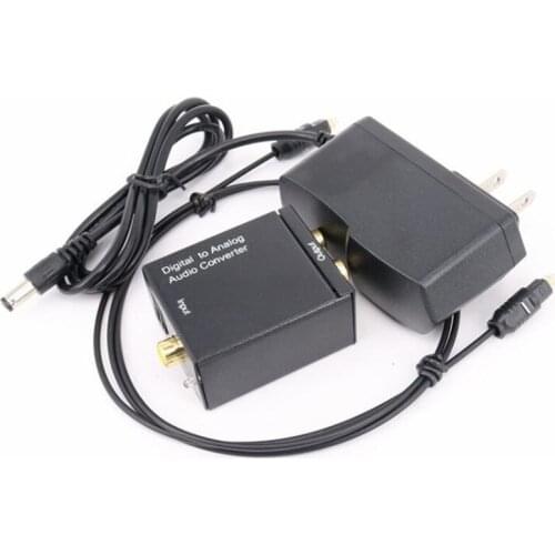 50set/lot Digital to Analog Audio Converter Digital Adapter Optic Coaxial RCA Toslink Signal to Analog Audio Converter RCA