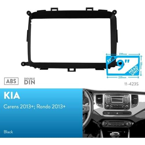 9 inch Car Fascia Radio Panel for KIA Carens 2013+; Rondo 2013+ Dash Kit Install Plate Facia Console Bezel Adapter Cover Trim