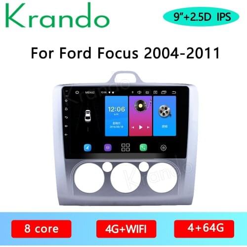 Krando Android 10.0 9" IPS Full Touch Car Multimedia Radio For Ford Focus 2004-2011 Audio DSP WIFI Navi Bluetooth Carplay GPS