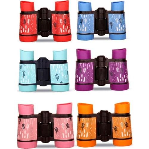 4x30 Binoculars Plastic Children Colorful Lightweight Telescope for Kids Compact 875F