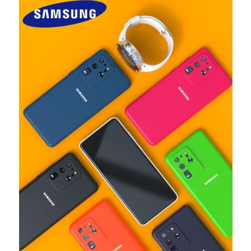 For Samsung Galaxy S20Ultra Cover Solid color Soft Liquid Silicone Shockproof Soft Case For Galaxy S20Ultra Protection Case