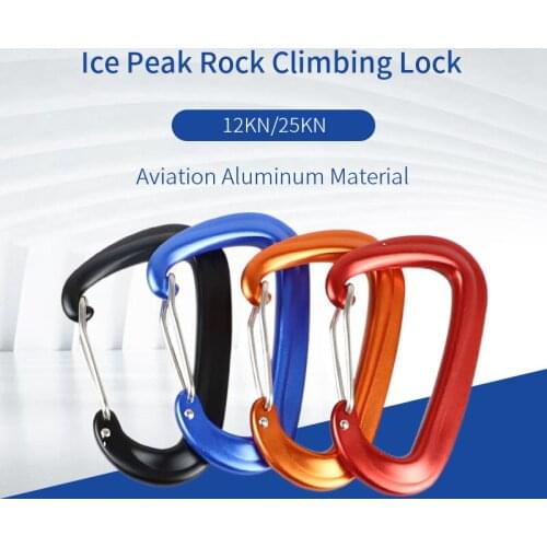 D-type carabiner outdoor camping tent rope buckle aerial yoga climbing insurance buckle